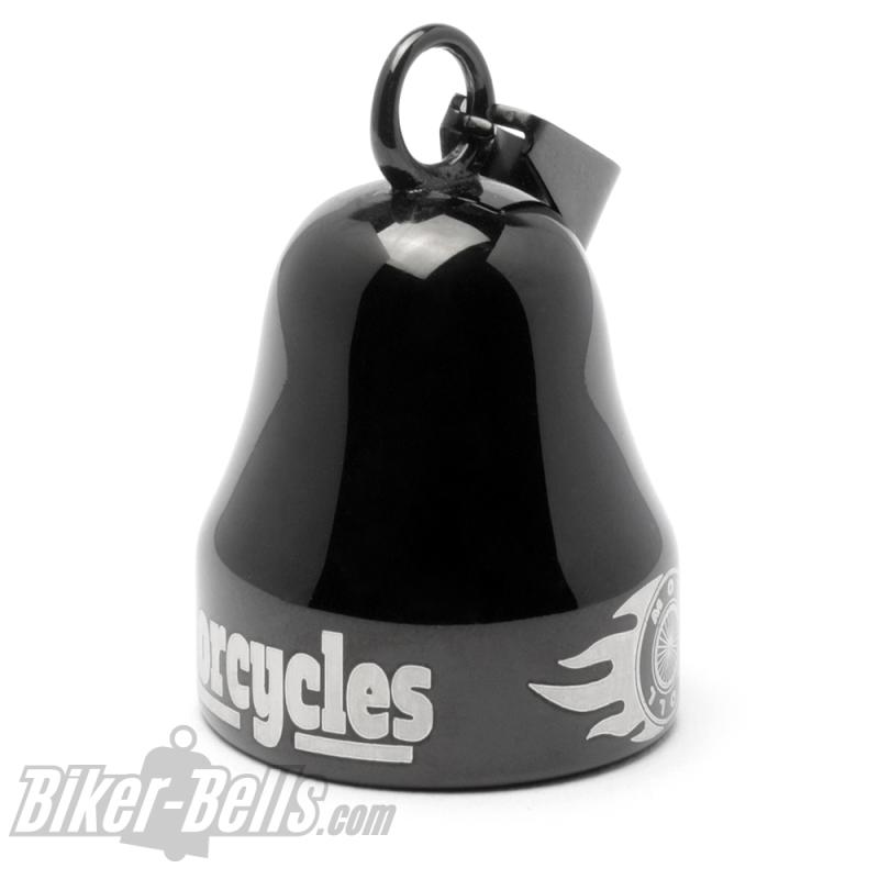 "Brothers On Motorcycles" black mot roll Biker-Bell for motorcyclists bros